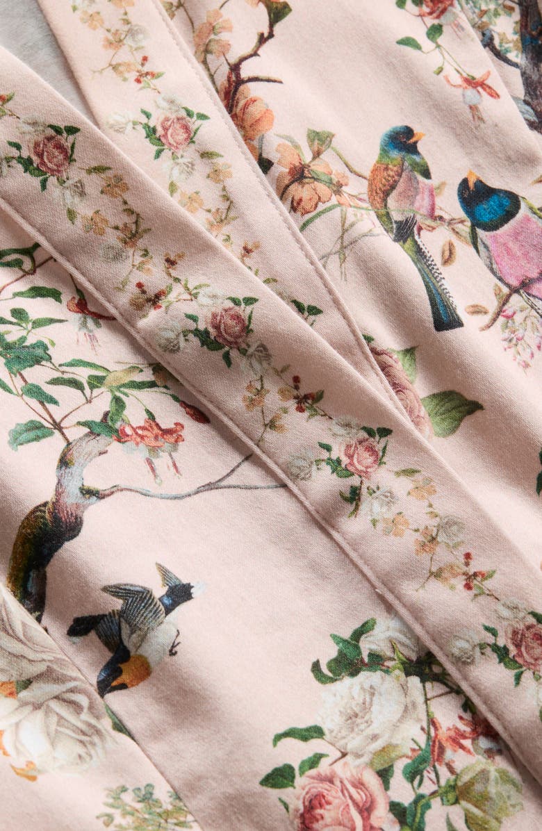 Alice + Olivia Lucy Floral Print Tie Waist Minidress, Alternate, color, Sunset Grove English Rose