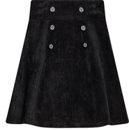 Charlotte & George Stripe Velour Invisible Side Zipper Skirt