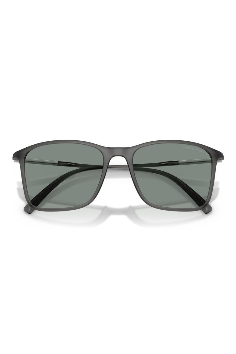 54mm Square Sunglasses, Alternate, color, TRANSPARENT GREY / GREY