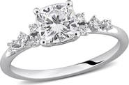 DELMAR Cushion Cut Moissanite Ring