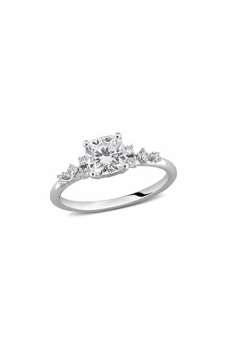 Cushion Cut Moissanite Ring