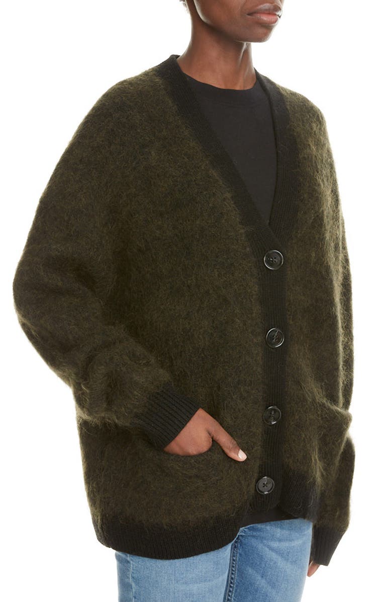 Acne Studios Rives Mohair & Wool Blend Cardigan, Alternate, color, 
