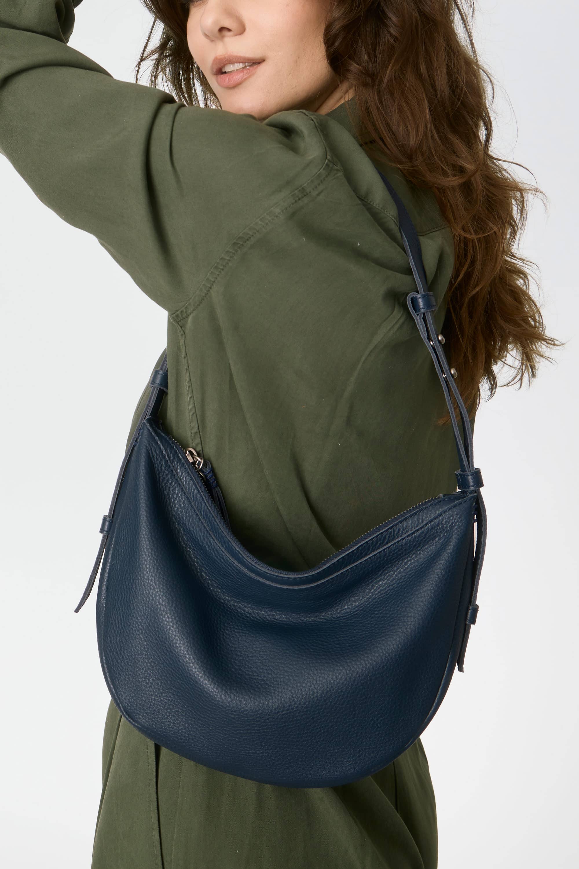 Tess Shoulder Bag Leather, Alternate, color, Indigo