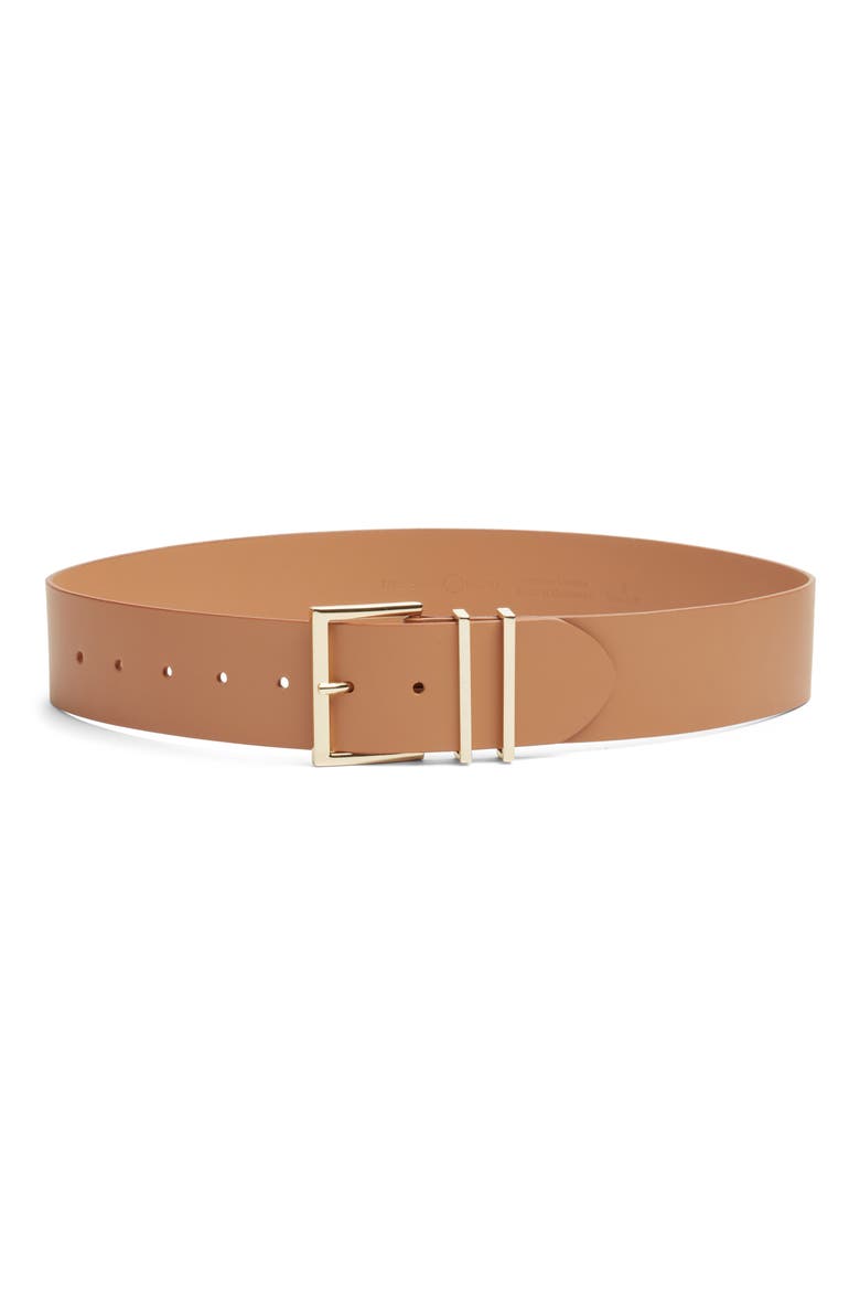 Maren Leather Belt, Main, color, TAN MACCHIATO
