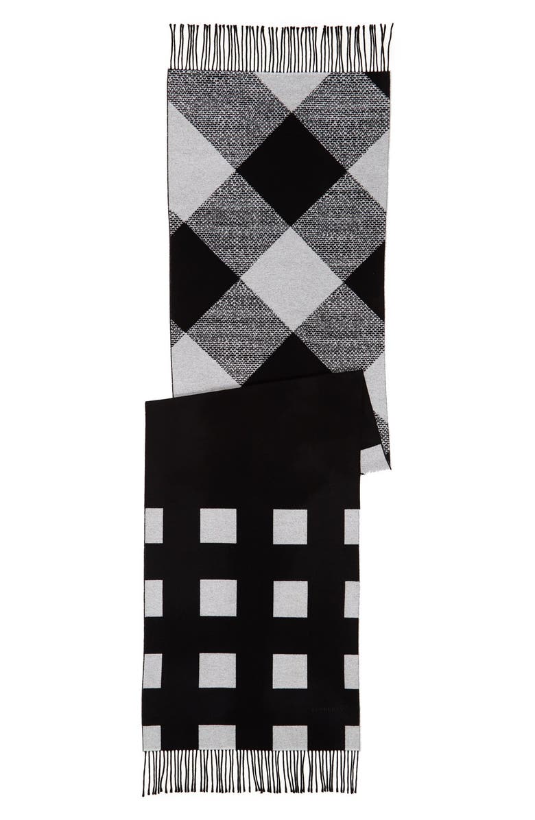 Burberry Check Print Cashmere Scarf, Alternate, color,