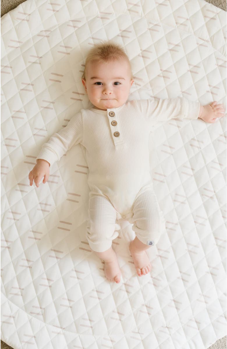 Poppyseed Play Extra Padded Round Play Mat, Alternate, color, Neutral Line