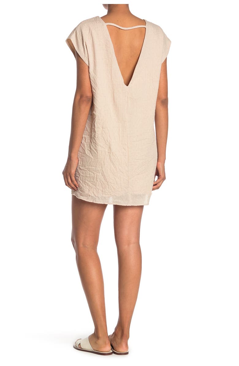 VANITY ROOM Double V-Neck Cap Sleeve Shift Dress, Alternate, color,