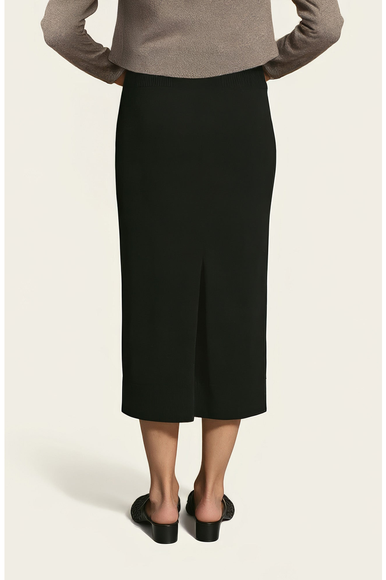 Gemma Cashmere Midi Skirt, Alternate, color, Black