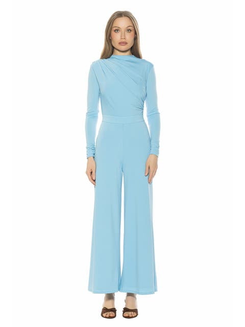Yael Long Sleeve Ruched Top Jumpsuit