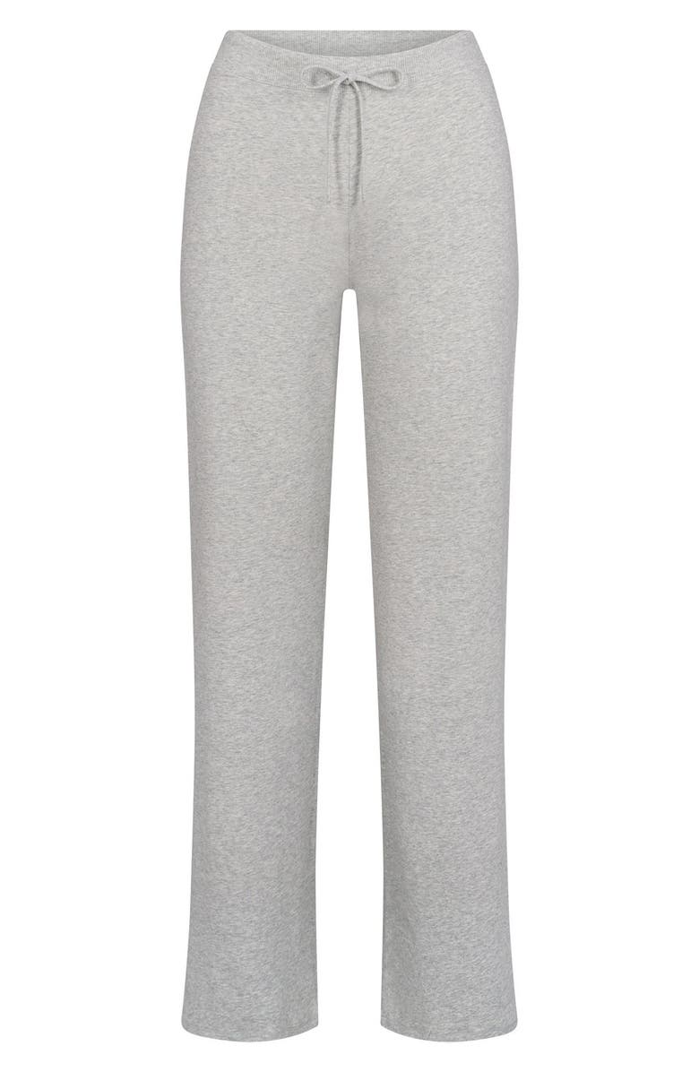 SKIMS Stretch Cotton Sleep Pants, Alternate, color, Light Heather Grey