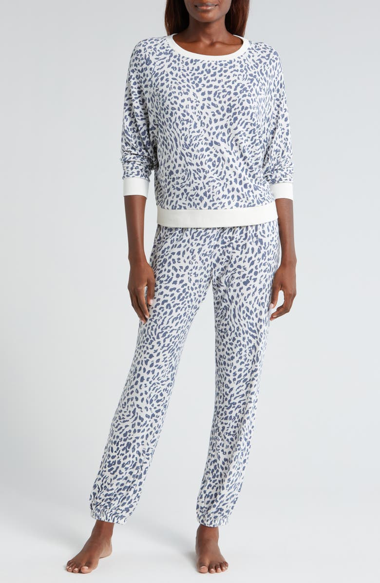 Honeydew Star Seeker Brushed Jersey Pajamas, Main, color, Sweet Cream Animal