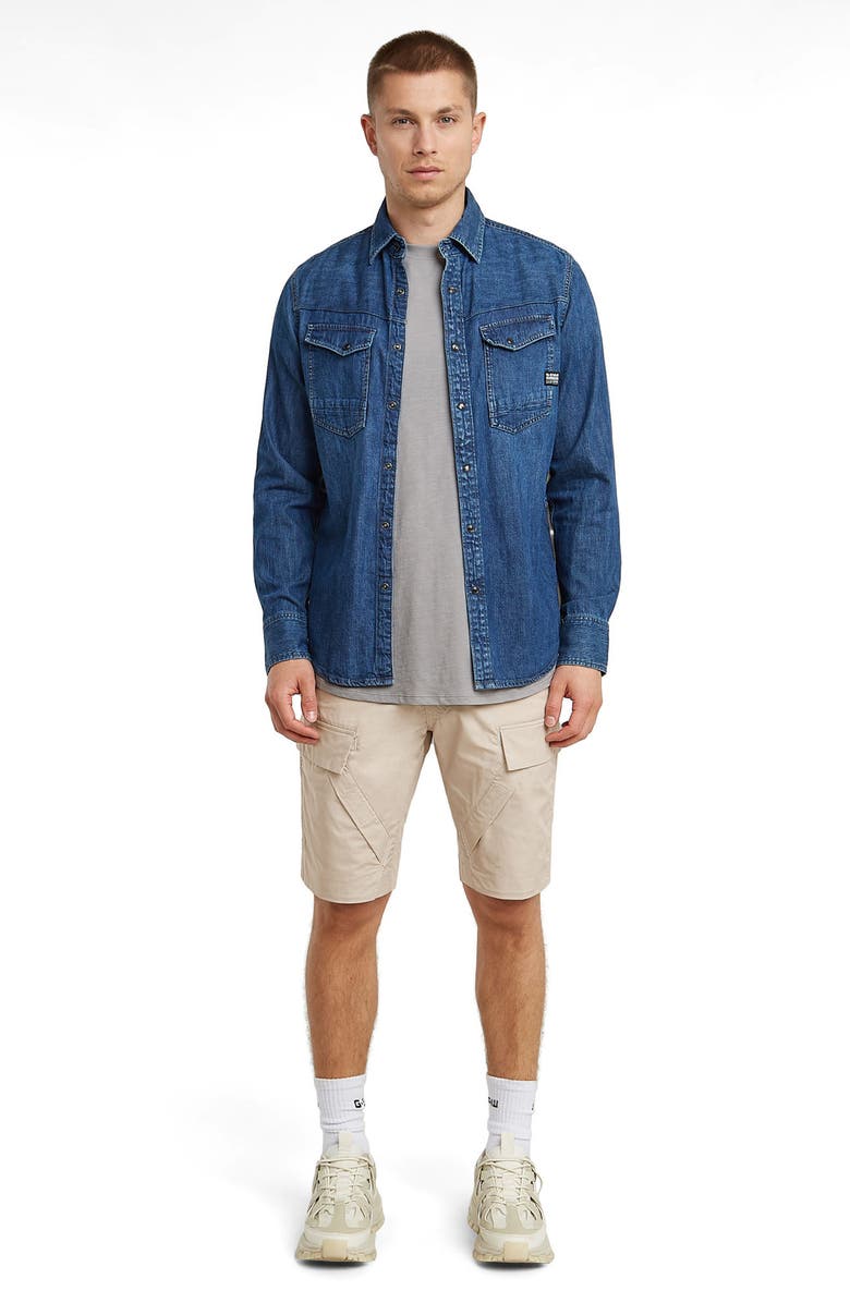 G-STAR 3D Regular Fit Cotton Blend Cargo Shorts, Alternate, color, Dk Brick