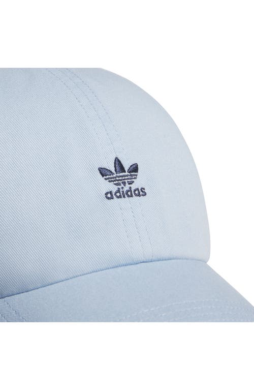 Adidas Originals Adidas Relaxed Cotton Baseball Cap In Clear Sky Blue/night Indigo