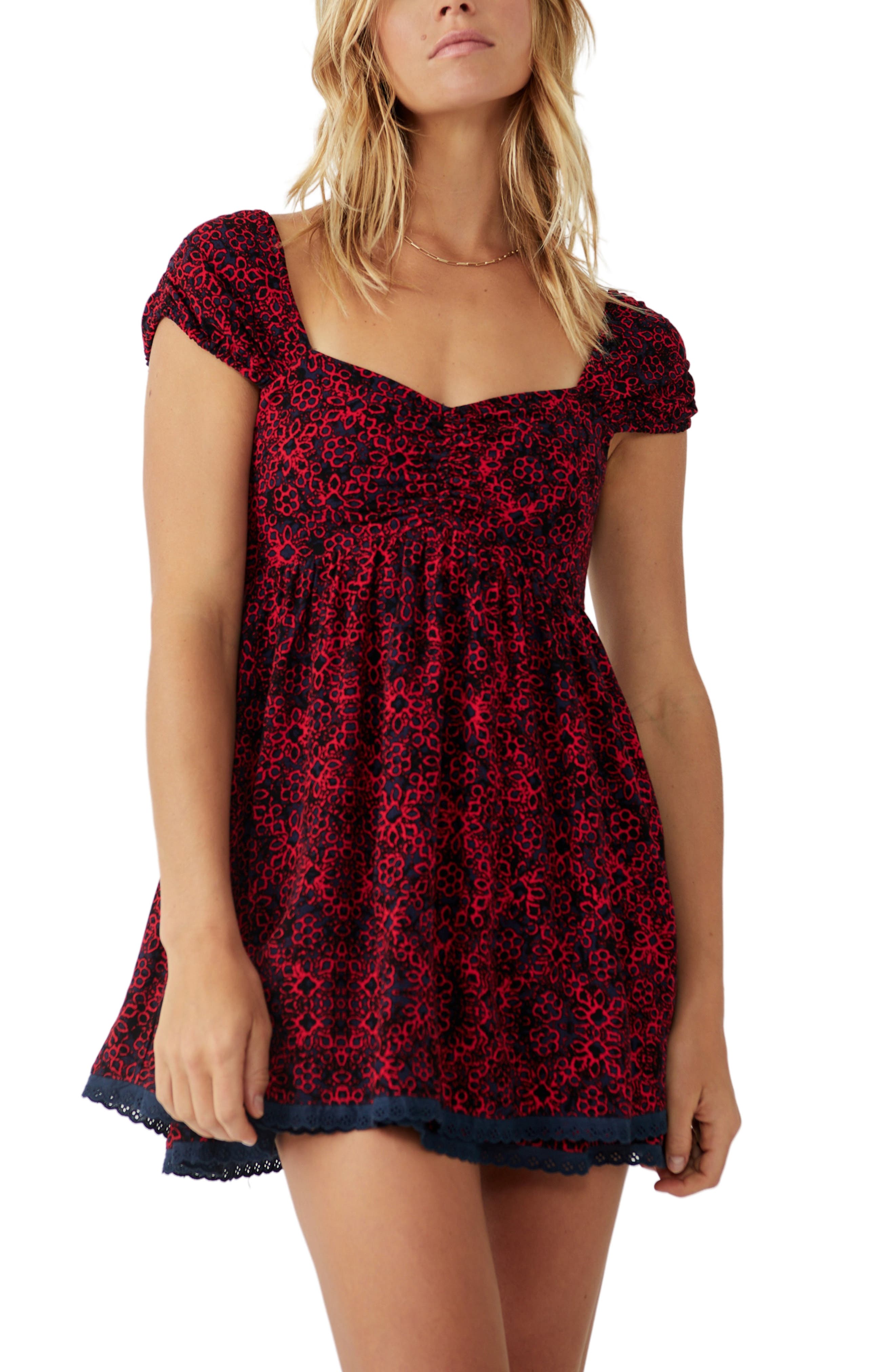 Free People Women's Sasha Floral Minidress White Size Medium