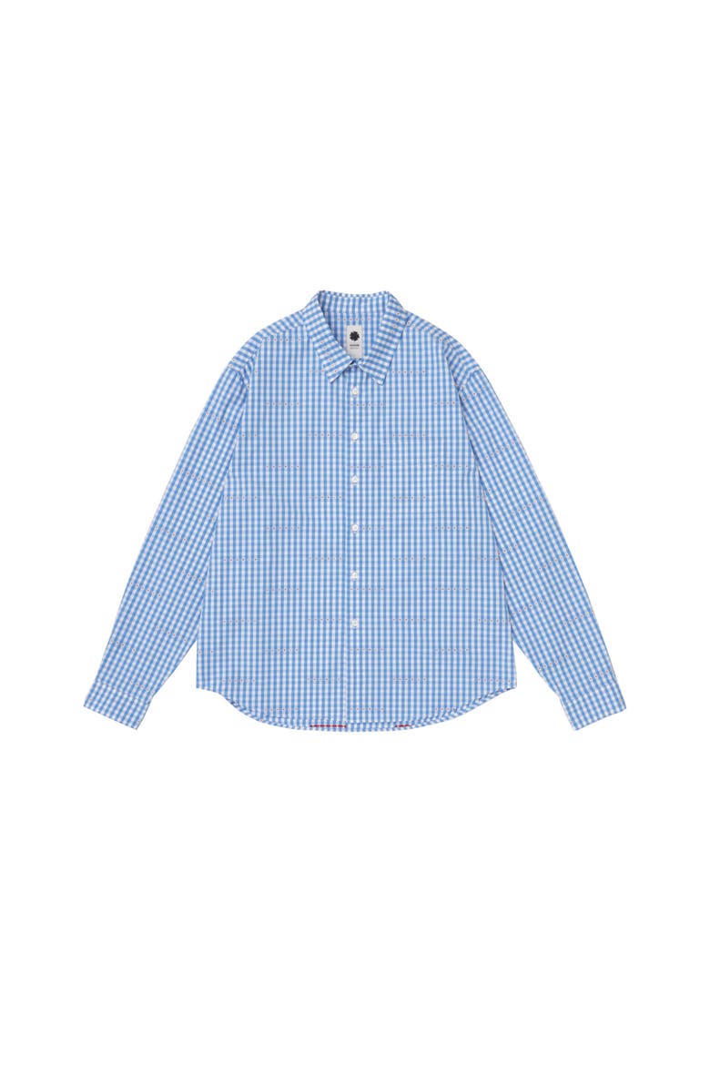Micro Plaid Shirt, Main, color, Blue
