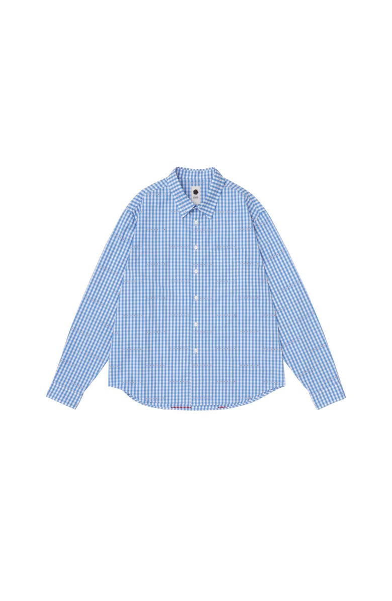 vowels Micro Plaid Shirt, Main, color, Blue