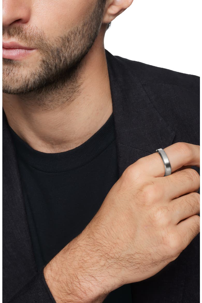 Beveled Band Ring in 18K White Gold, 6mm, Alternate, color, WHITE GOLD