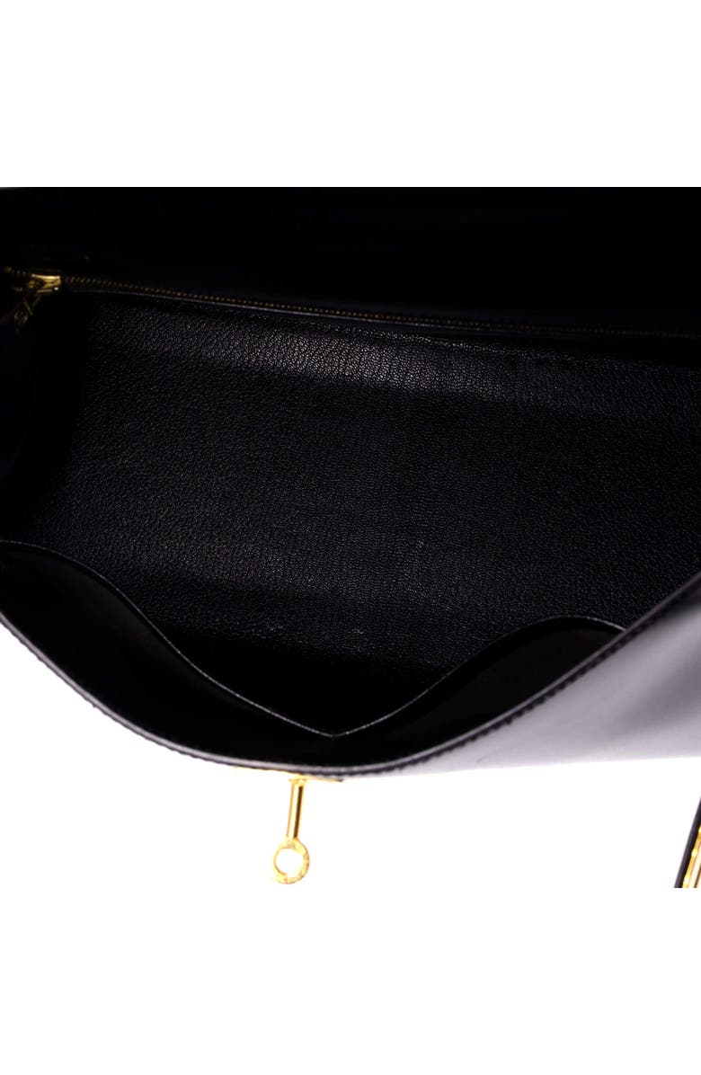 Pre-Owned Hermes Kelly Handbag Black Box Calf with Gold Hardware 32, Alternate, color, Noir