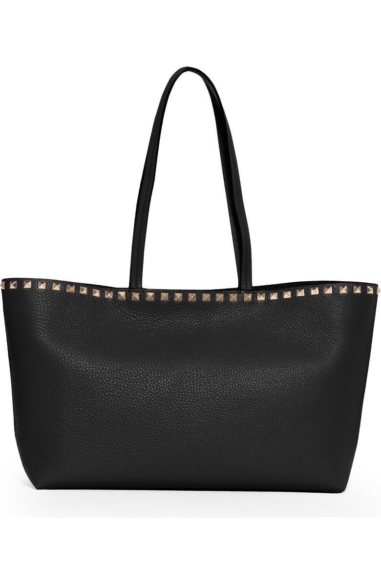 Valentino Garavani Rockstud Leather Tote, Main, color,