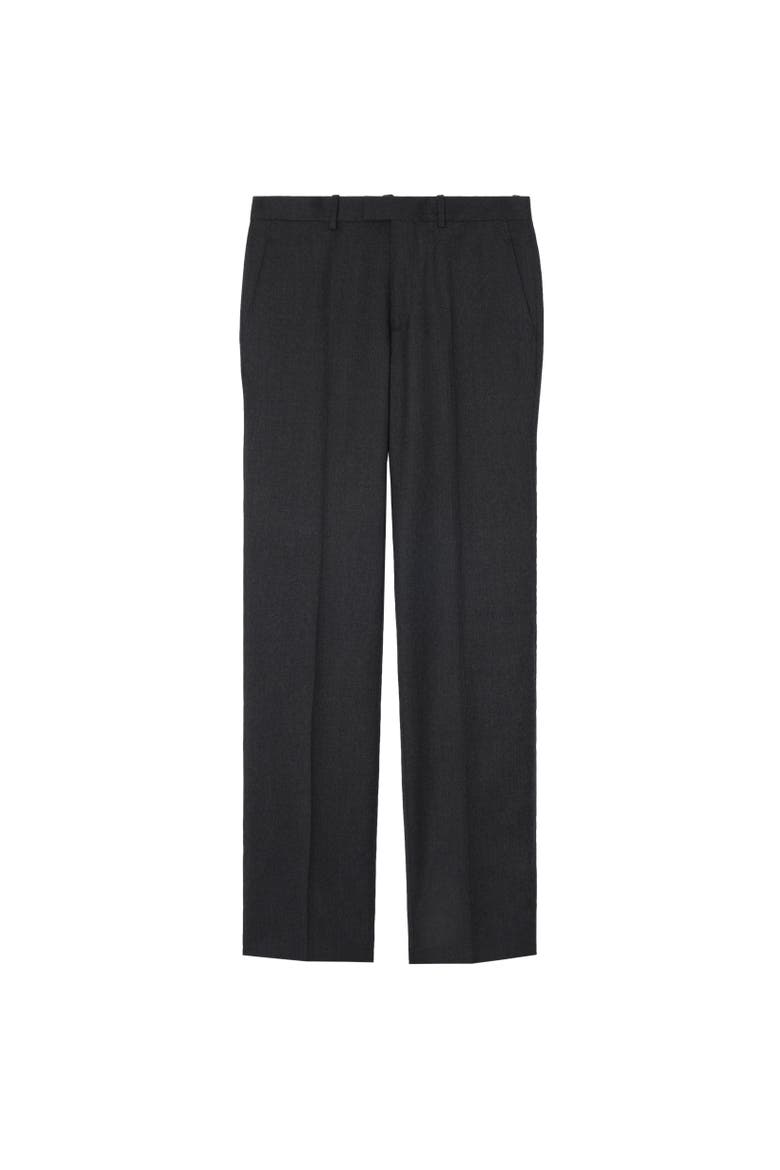 Wool Cashmere Sloane Tailored Trousers, Alternate, color, Light iron grey/black