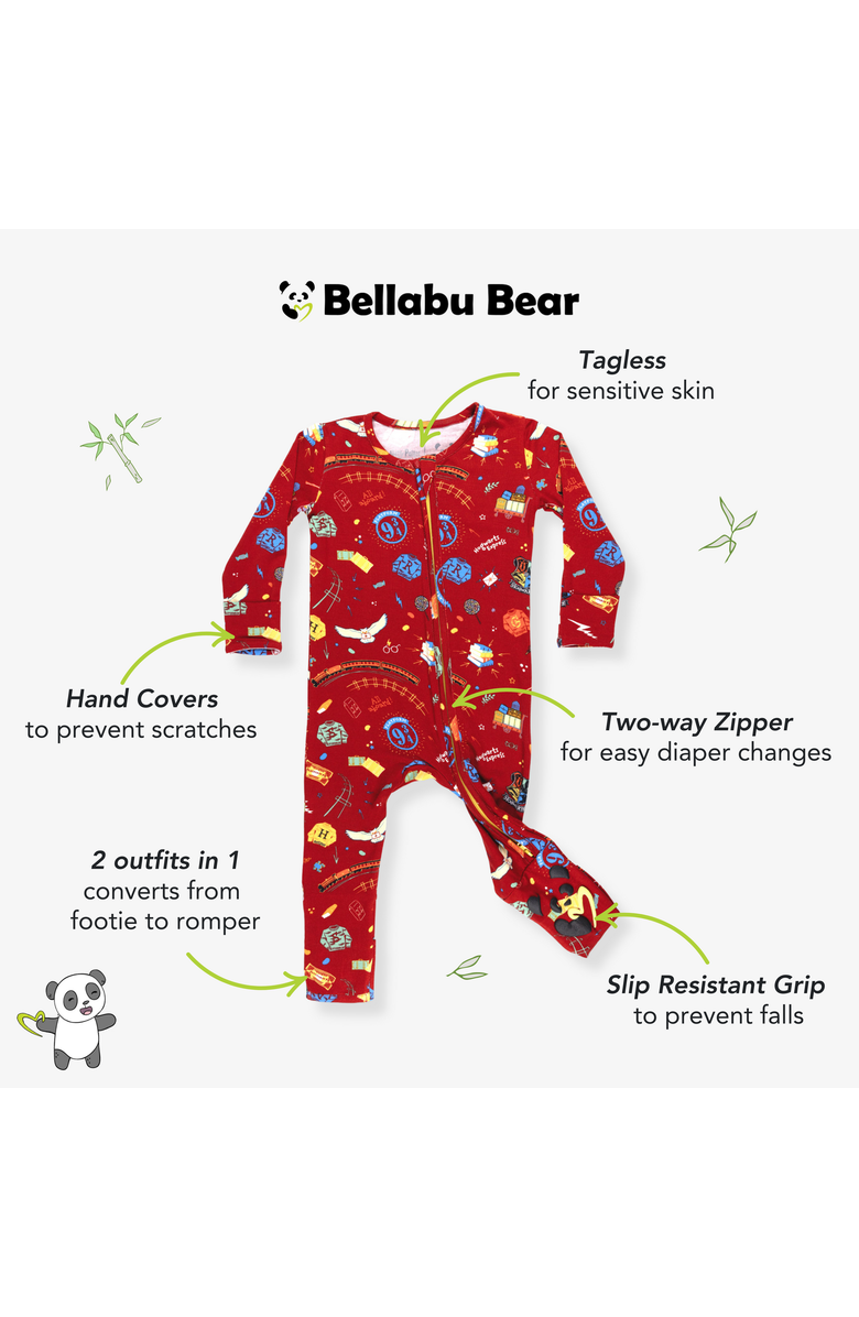 Bellabu Bear Baby Hogwarts Express Convertible Footie, Alternate, color, Hogwarts Express