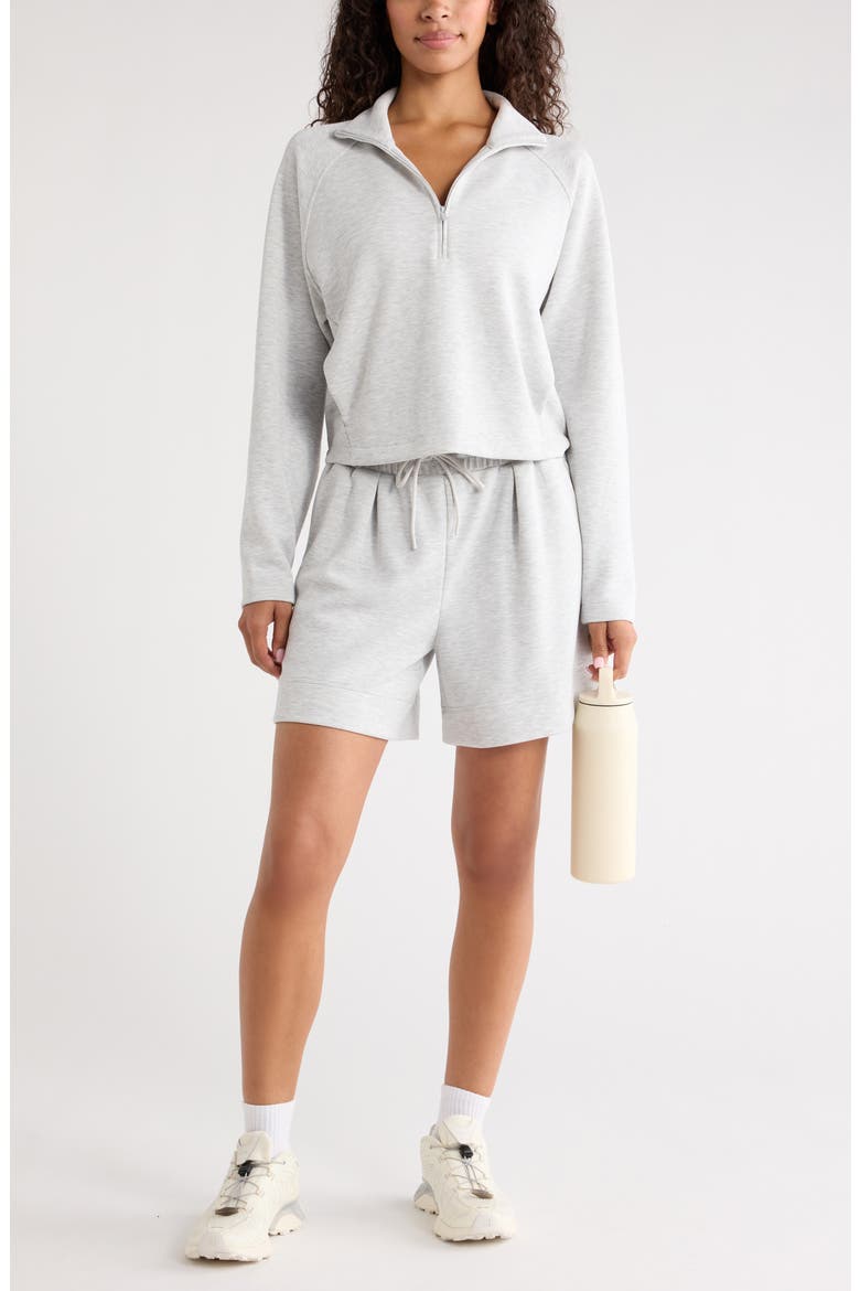 Soft Luxe Half Zip Sweatshirt, Alternate, color, GREY LIGHT HEATHER