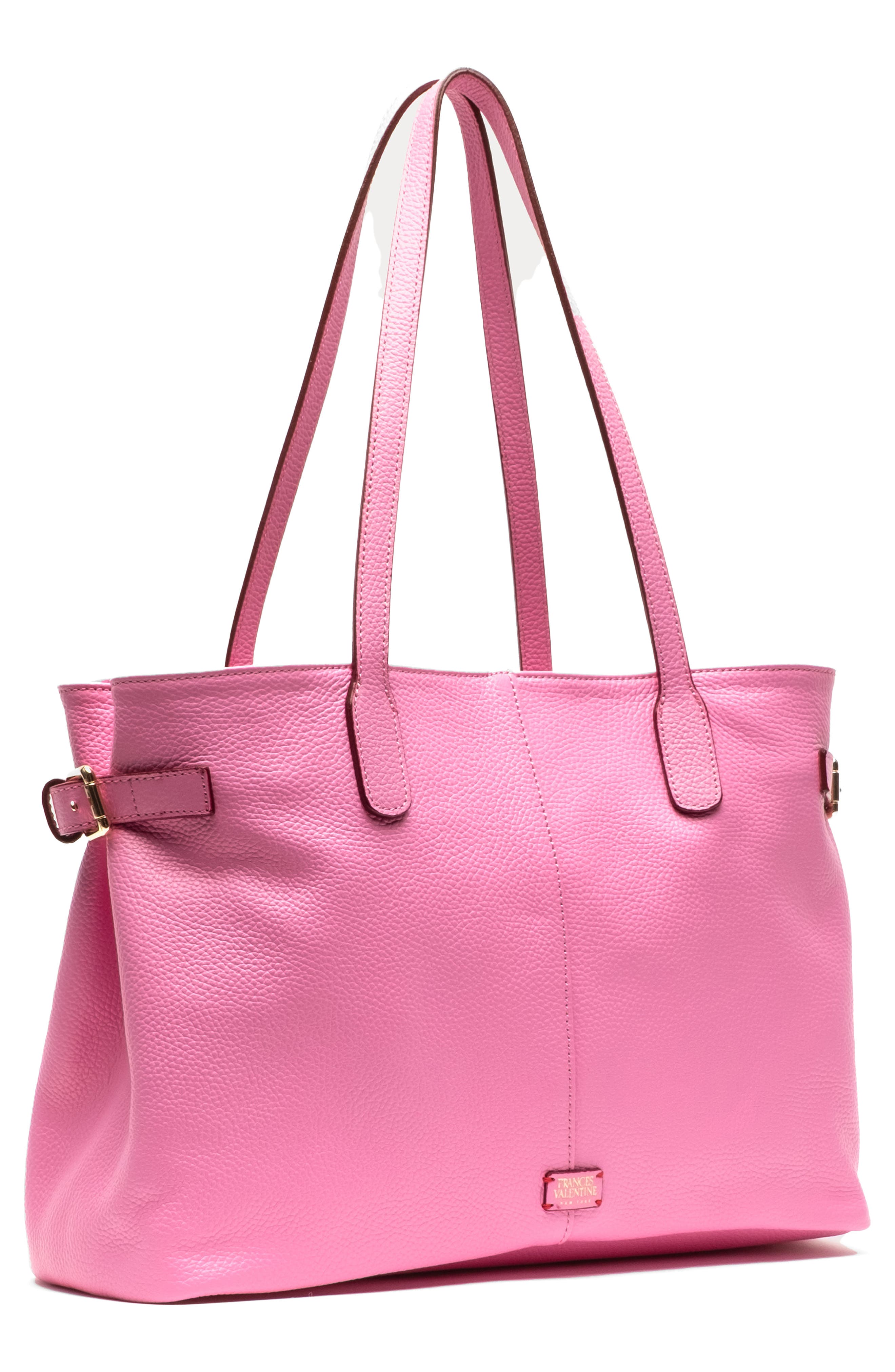 Frances Valentine Large Amalie Leather Tote, Alternate, color, Pink