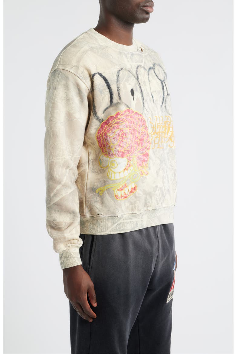 Sketch Crewneck Sweatshirt, Alternate, color, CAMO