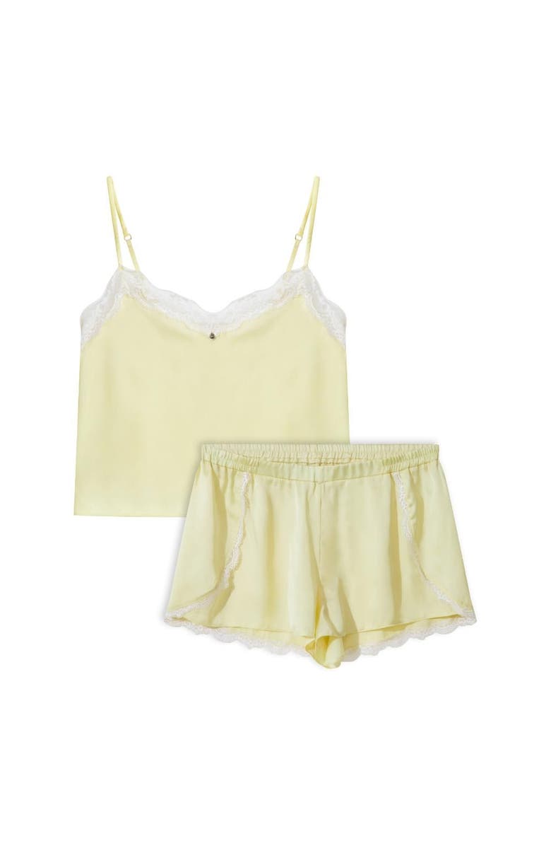 House Of Silk Golden Camisole Set, Alternate, color, Yellow
