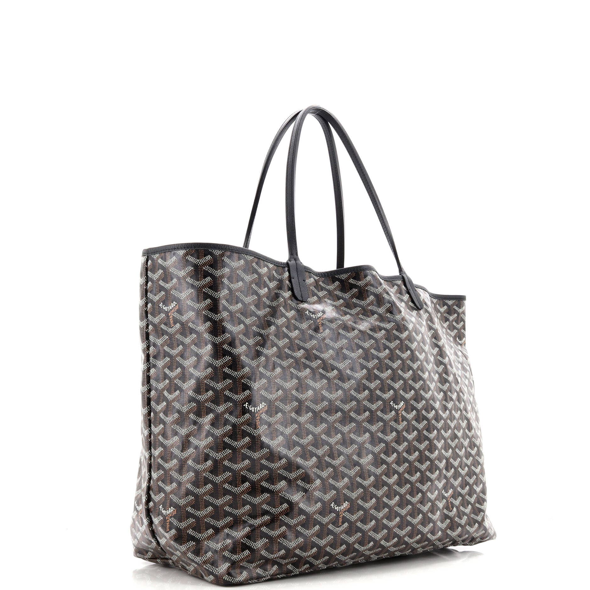 Pre-Owned Goyard Saint Louis Tote Coated Canvas XXL, Alternate, color, Black