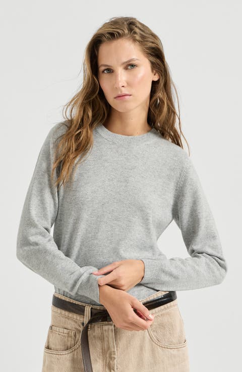 Cashmere sweater with monili