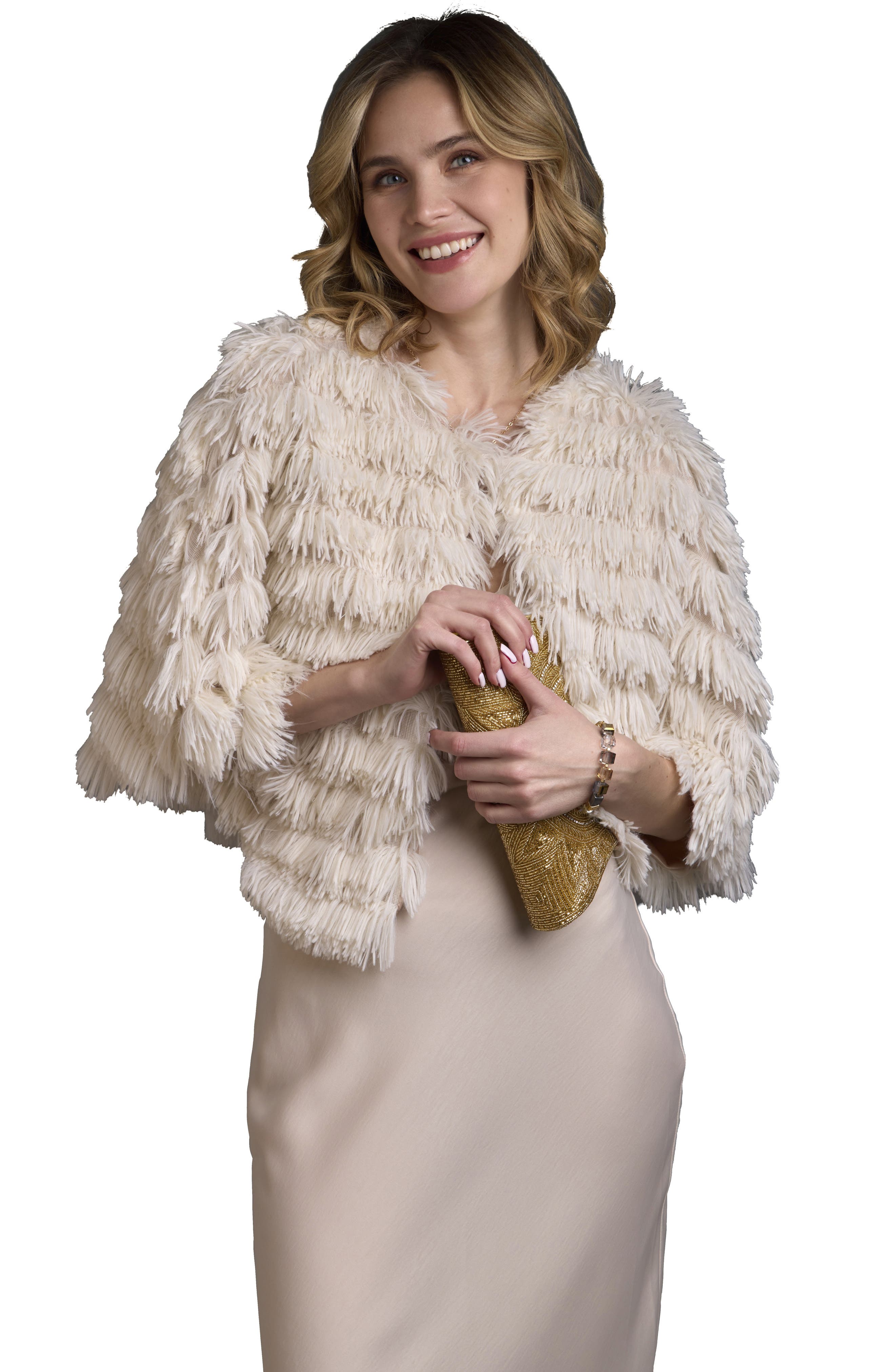 SAACHI Faux Fur Capelet