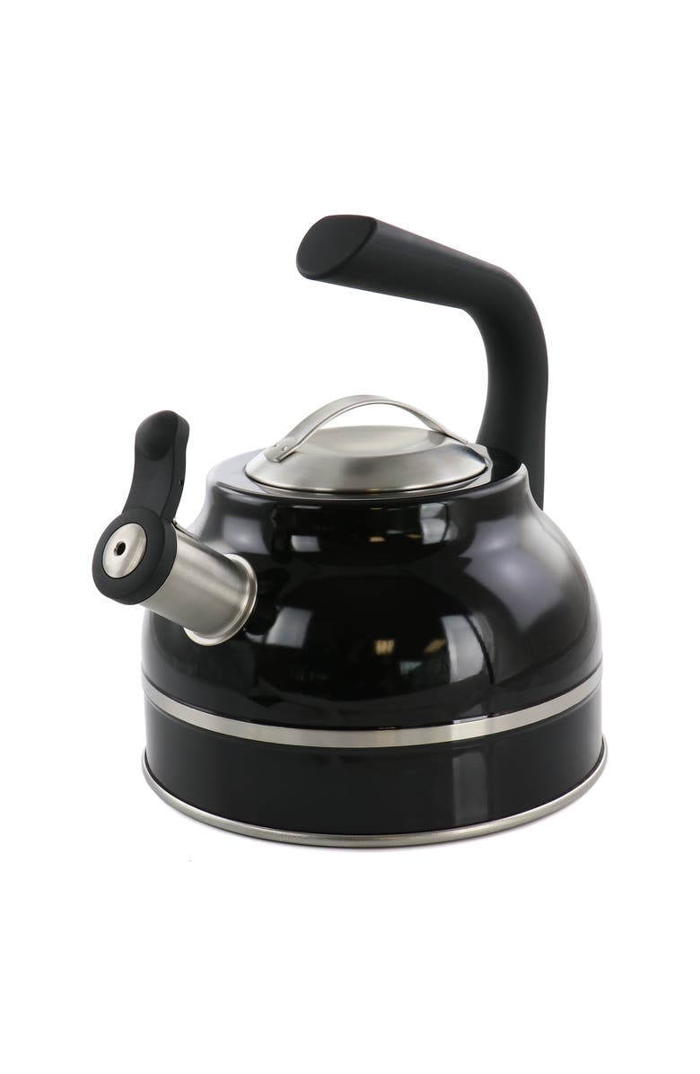 Kenmore 2.3 Quart Stainless Steel Whistling Tea Kettle, Main, color, Black