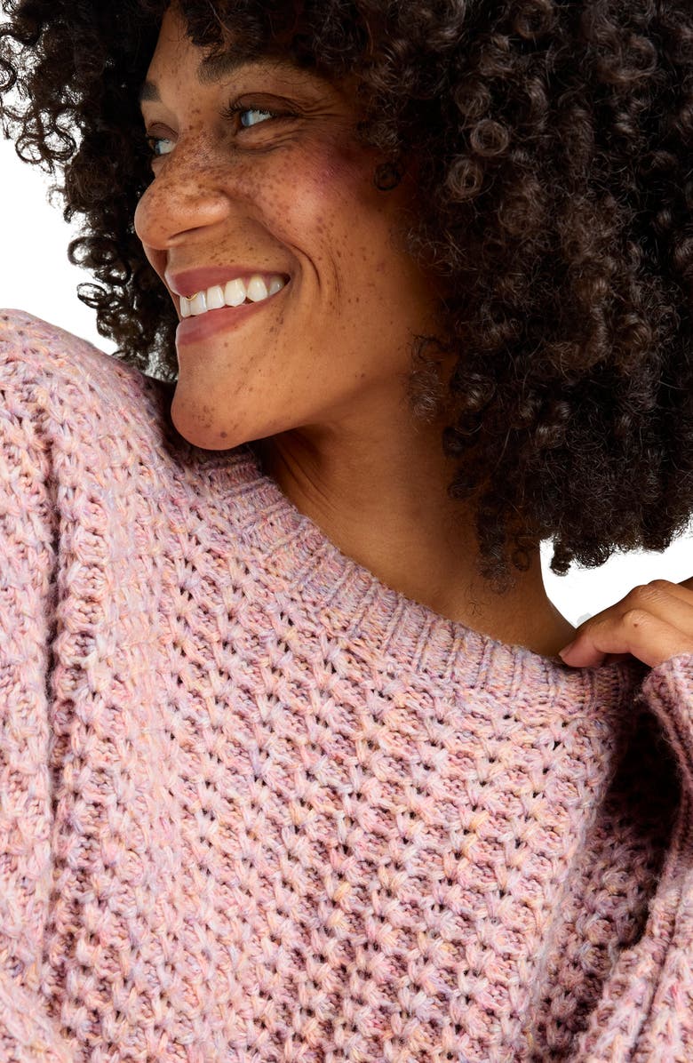 Splendid Piper Crewneck Sweater, Alternate, color, Cotton Candy Marl