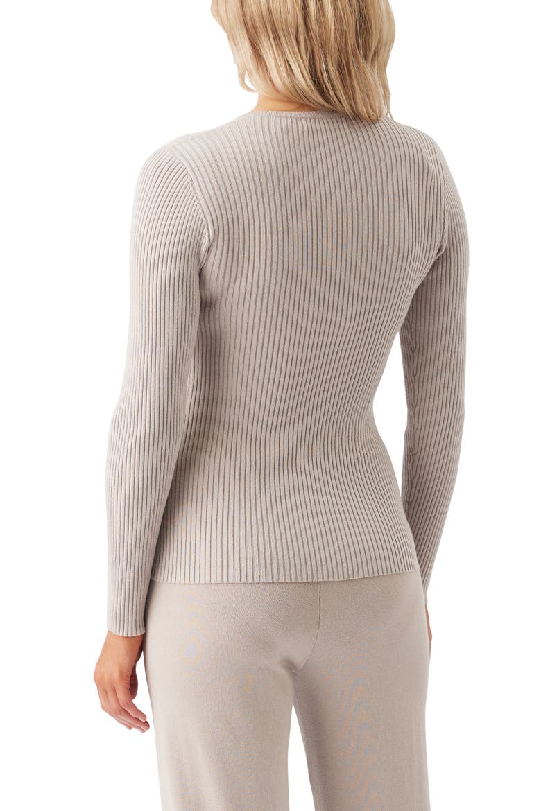 Romee Zip Through Knit, Alternate, color, Stone