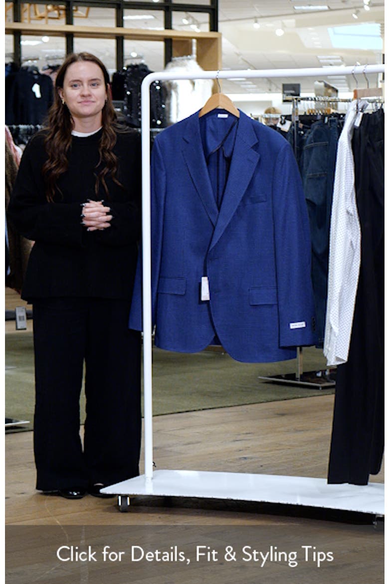 Hyperlight Soft Blue Houndstooth Wool & Silk Sport Coat video