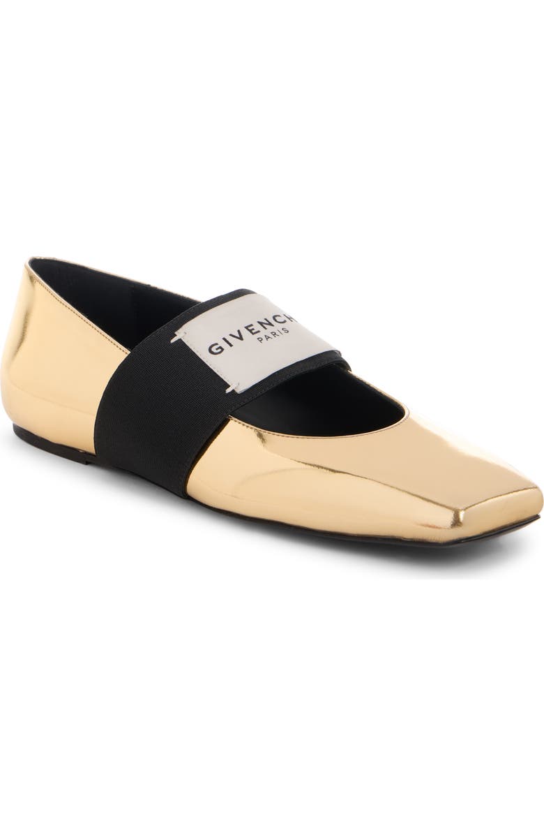 Givenchy Sliced Square Toe Mary Jane Flat, Main, color, Golden