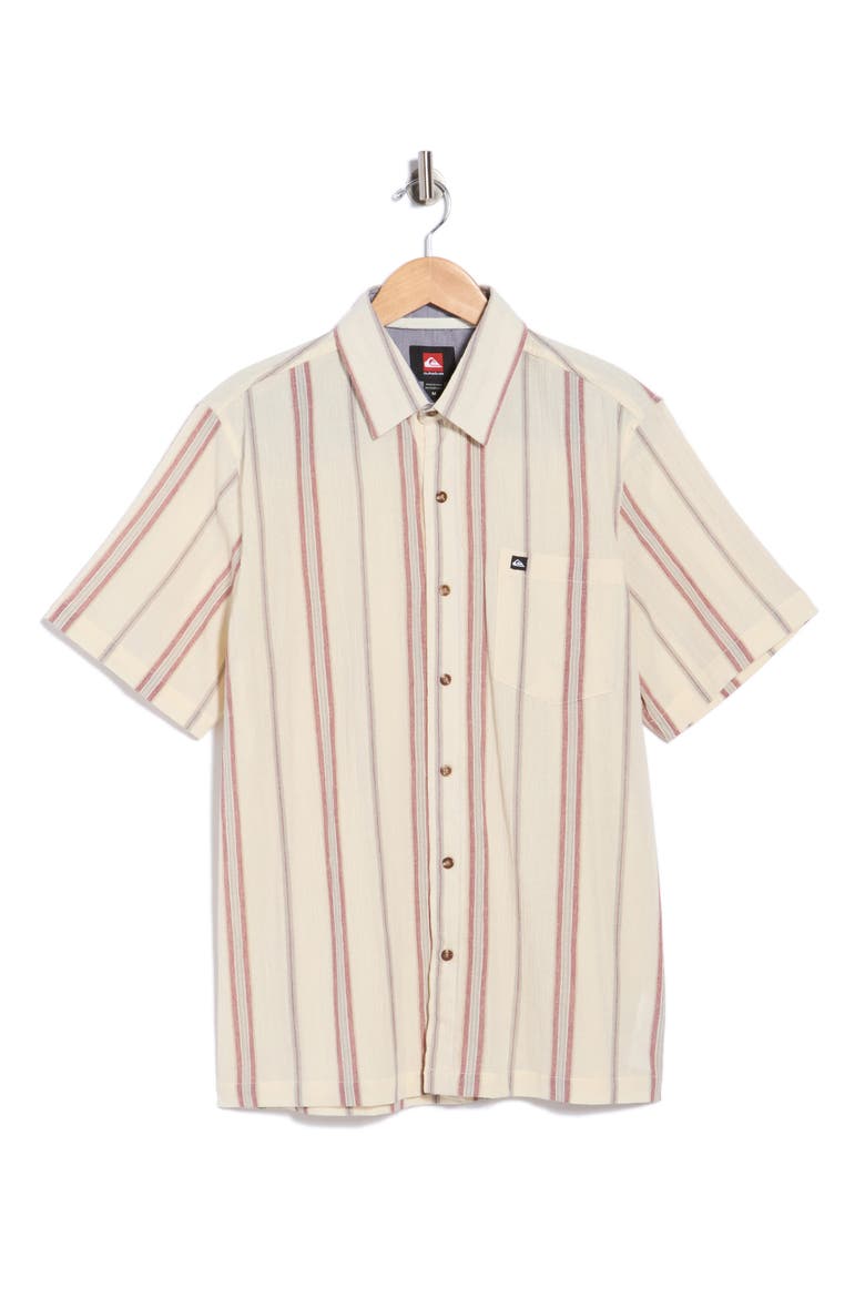 Jellyfish Cotton Button-Up Shirt, Main, color, BONE WHITE