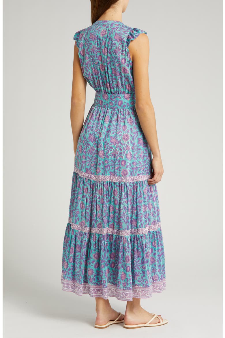 Lola Cover-Up Maxi Dress, Alternate, color, TEAL MULTI
