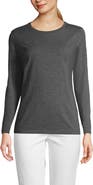 Lands' End Relaxed Supima Cotton Long Sleeve Crew Neck T-Shirt