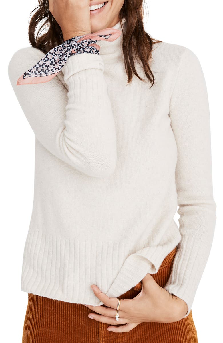 Madewell Inland Rolled Turtleneck Sweater, Main, color, 