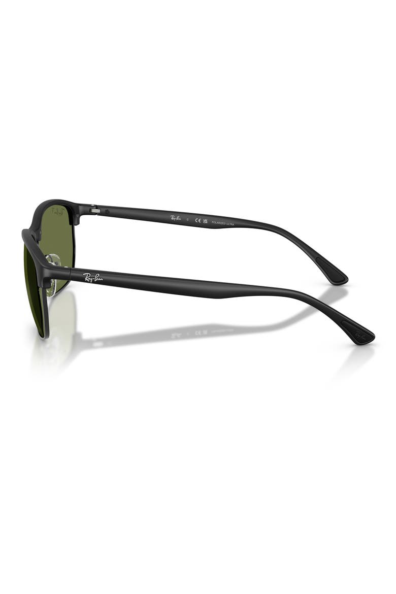 Gender Inclusive RB4469 59mm Polarized Square Sunglasses, Alternate, color, SAND BLACK / GREEN