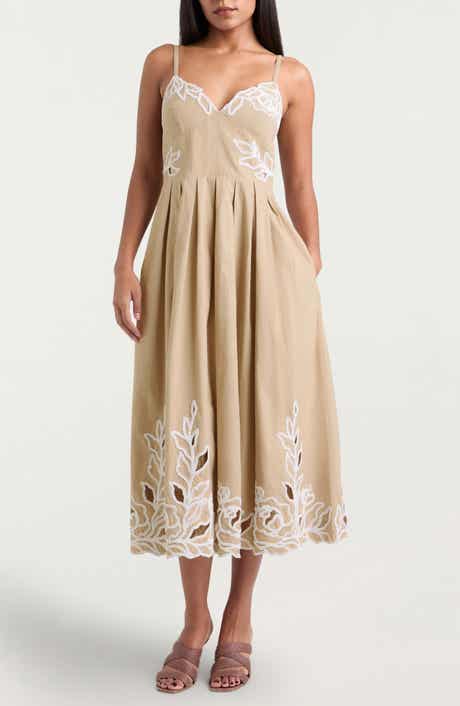 Cinq à Sept Maude Embroidered A-Line Dress