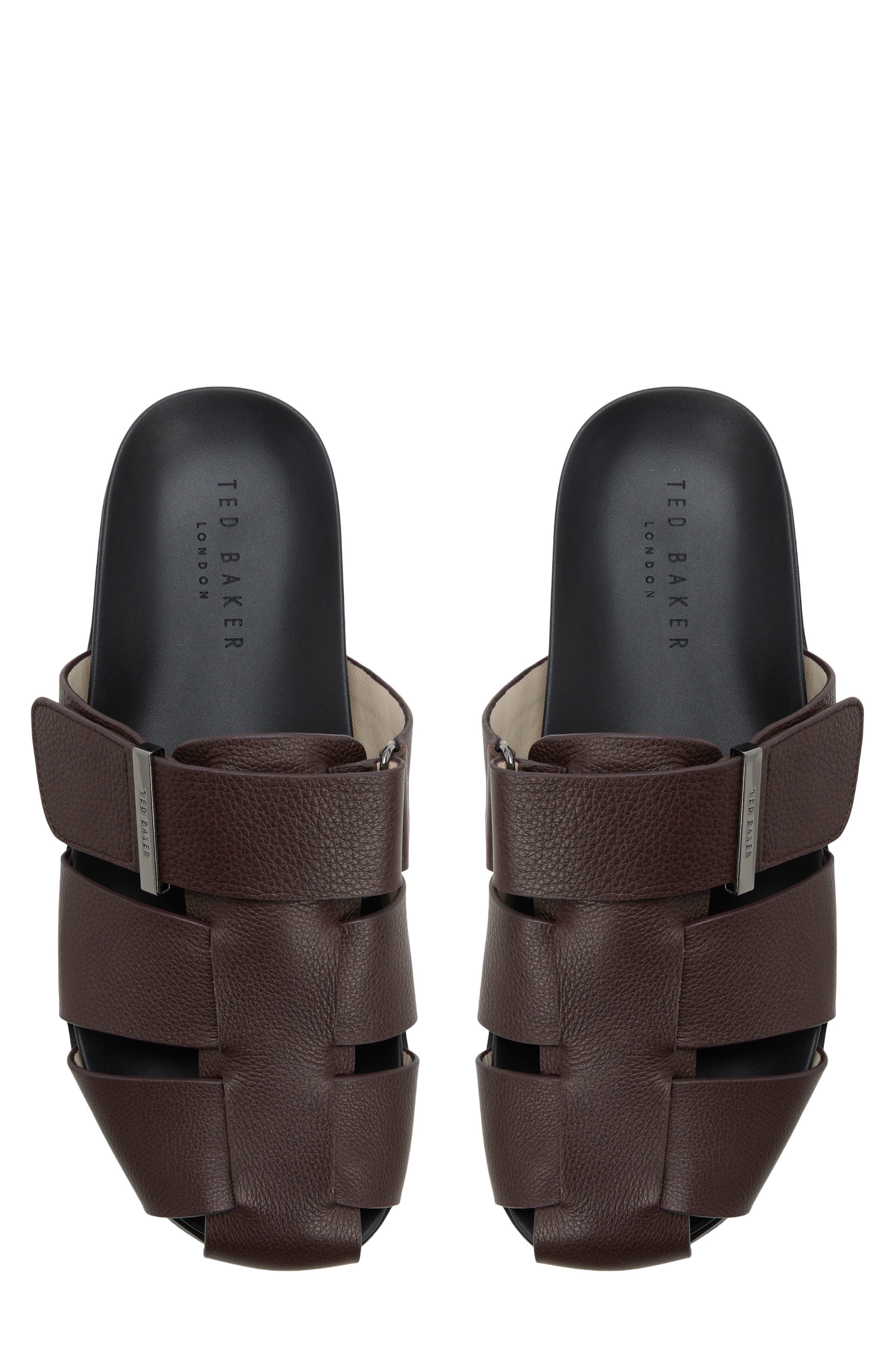 Ted Baker Brixham Slide Sandal, Alternate, color, Dark Brown