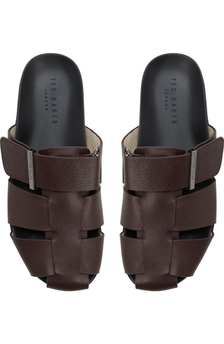 Ted Baker Brixham Slide Sandal, Alternate, color, Dark Brown