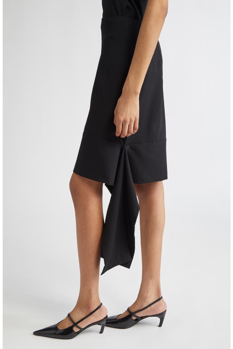 Una Organic Wool Sash Skirt, Alternate, color, BLACK