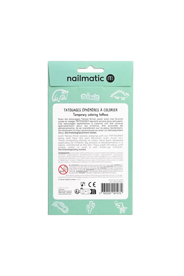 Temporary Tattoo For Kids, Alternate, color, Dinosaurs