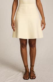 Lands' End Fine Gauge Cotton Sweater Above The Knee Circle Skirt