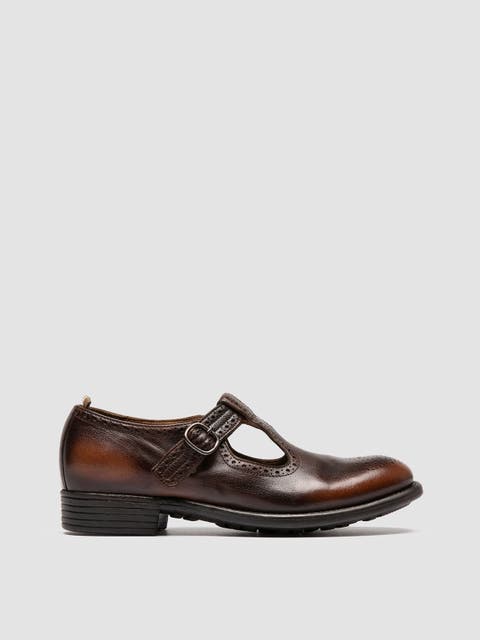 Calixte 071 Leather T-Bar Shoes