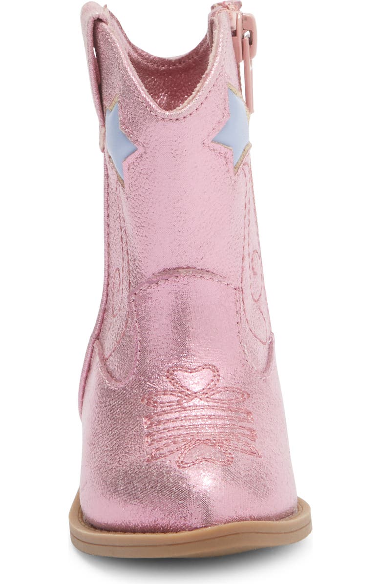 Harper Canyon Kids' Chelsee Star Western Boot, Alternate, color, Pink Metallic